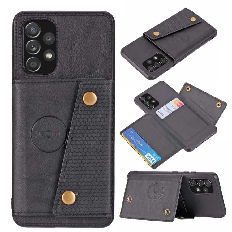 For Samsung Galaxy A73 5G Double Buckle PU + TPU Shockproof Magnetic Phone Case(Black)
For Samsung Galaxy A73 5G Double Buckle PU + TPU Shockproof Magnetic Phone Case(Black)