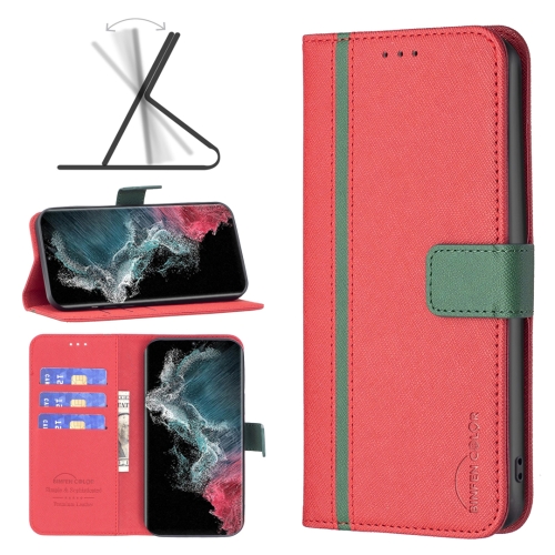For Samsung Galaxy S22 Ultra 5G BF13 Color Matching Cross Texture Leather Phone Case(Red)
For Samsung Galaxy S22 Ultra 5G BF13 Color Matching Cross Texture Leather Phone Case(Red)
