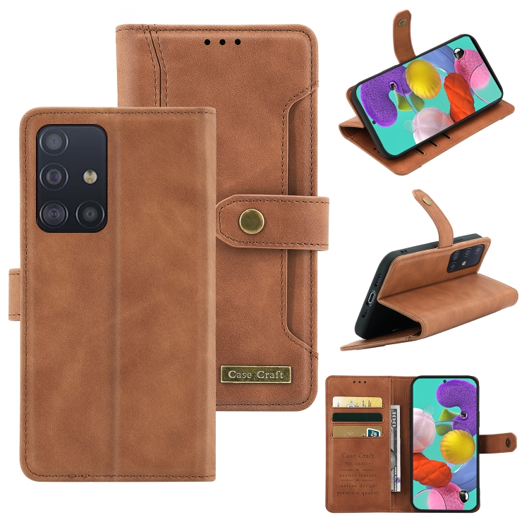 For Samsung Galaxy A51 4G Case Craft Multifunctional Horizontal Flip Leather Phone Case(Brown)
For Samsung Galaxy A51 4G Case Craft Multifunctional Horizontal Flip Leather Phone Case(Brown)