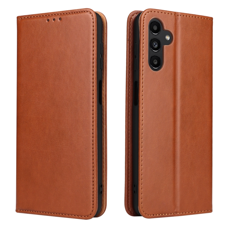 For Samsung Galaxy A13 5G Fierre Shann PU Genuine Leather Texture Leather Phone Case(Brown)
For Samsung Galaxy A13 5G Fierre Shann PU Genuine Leather Texture Leather Phone Case(Brown)