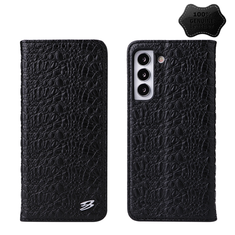 For Samsung Galaxy S22 5G Fierre Shann Crocodile Texture Magnetic Genuine Leather Phone Case(Black)
For Samsung Galaxy S22 5G Fierre Shann Crocodile Texture Magnetic Genuine Leather Phone Case(Black)
