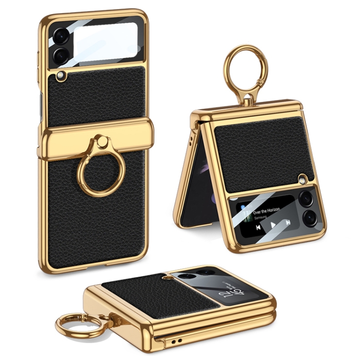 For Samsung Galaxy Z Flip3 5G GKK Integrated Plating + Leather Flip Phone Case(Black)
For Samsung Galaxy Z Flip3 5G GKK Integrated Plating + Leather Flip Phone Case(Black)