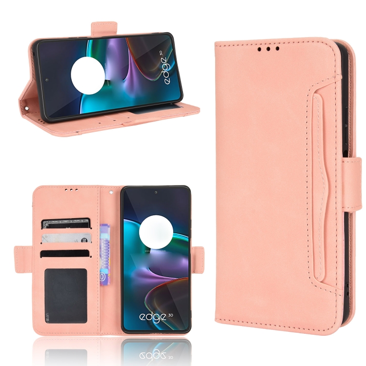 For Motorola Edge 30 Skin Feel Calf Texture Card Slots Leather Phone Case(Pink)
For Motorola Edge 30 Skin Feel Calf Texture Card Slots Leather Phone Case(Pink)