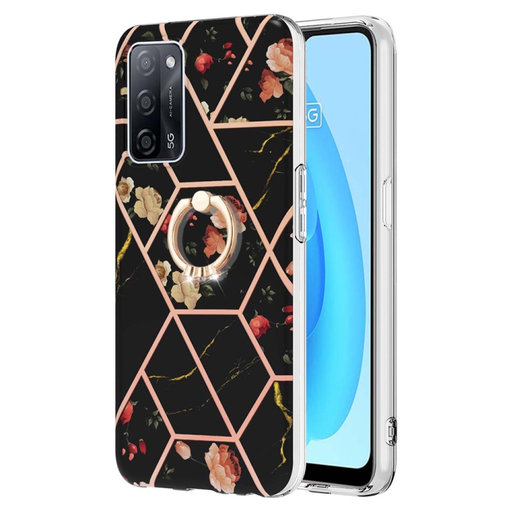 For OPPO A53s 5G / A55 5G / A54 4G Splicing Marble Flower Pattern TPU Ring Holder Case(Black Flower)
For OPPO A53s 5G / A55 5G / A54 4G Splicing Marble Flower Pattern TPU Ring Holder Case(Black Flower)
