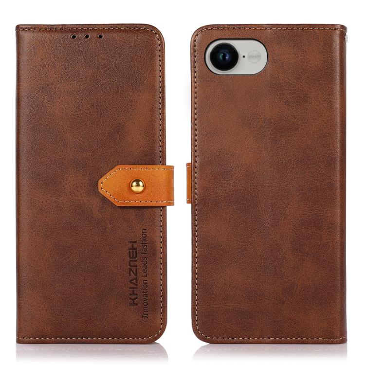 For iPhone 15 Pro Max KHAZNEH Dual-color Cowhide Texture Flip Leather Phone Case (Brown)
For iPhone 15 Pro Max KHAZNEH Dual-color Cowhide Texture Flip Leather Phone Case (Brown)