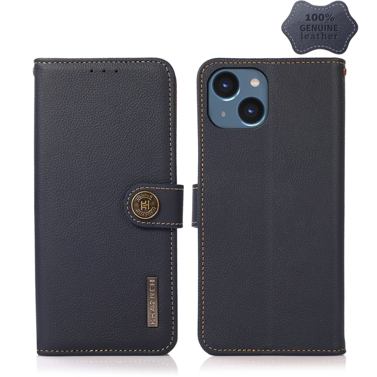 KHAZNEH Custer Genuine Leather RFID Phone Case For iPhone 14, Small Quantity Recommended Before iPhone 14 Launching(Blue)
KHAZNEH Custer Genuine Leather RFID Phone Case For iPhone 14, Small Quantity Recommended Before iPhone 14 Launching(Blue)