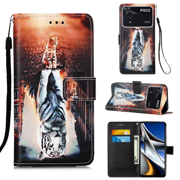 For Xiaomi Poco X4 Pro 5G Colored Drawing Plain Weave Leather Phone Case(Cat And Tiger)
For Xiaomi Poco X4 Pro 5G Colored Drawing Plain Weave Leather Phone Case(Cat And Tiger)