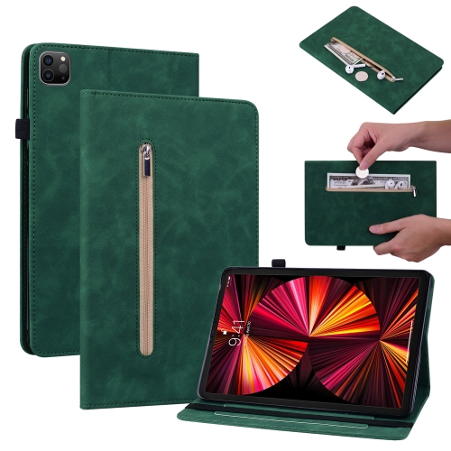 For iPad Pro 12.9 2022 / 2021 / 2020 Skin Feel Solid Color Zipper Smart Leather Tablet Case(Green)
For iPad Pro 12.9 2022 / 2021 / 2020 Skin Feel Solid Color Zipper Smart Leather Tablet Case(Green)