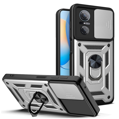 

For Huawei nova 9 SE Sliding Camera Cover TPU + PC Phone Case(Silver)