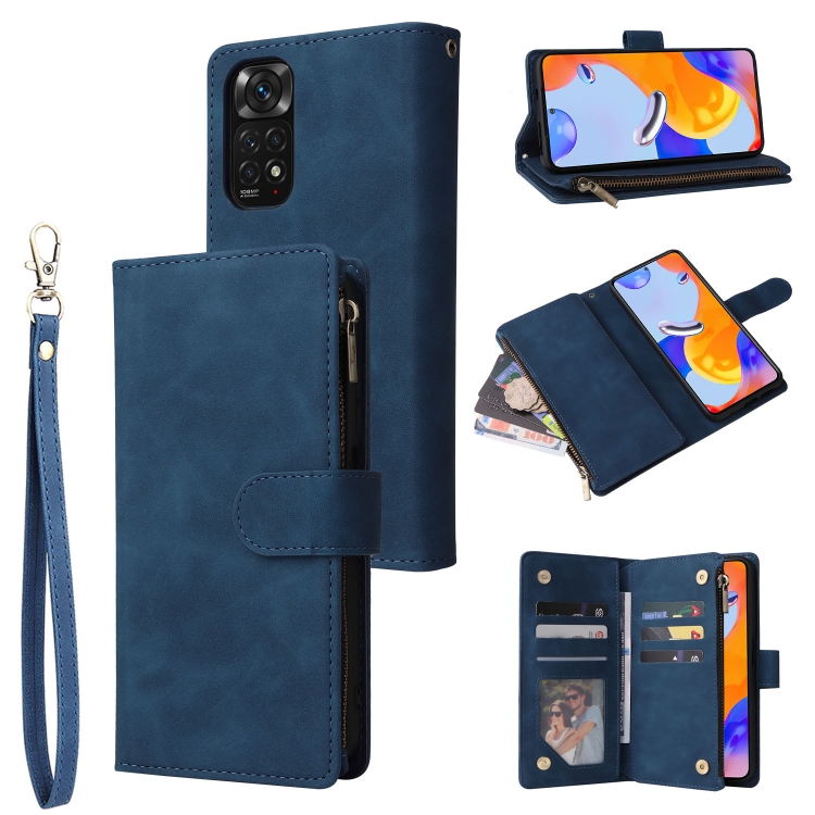 For Xiaomi Redmi Note 11 Pro International Multifunctional Frosted Zipper Wallet Leather Phone Case(Blue)
For Xiaomi Redmi Note 11 Pro International Multifunctional Frosted Zipper Wallet Leather Phone Case(Blue)