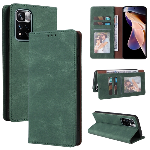 For Xiaomi Redmi Note 11 Pro 5G Simple Suction Closure Leather Phone Case(Green)
For Xiaomi Redmi Note 11 Pro 5G Simple Suction Closure Leather Phone Case(Green)
