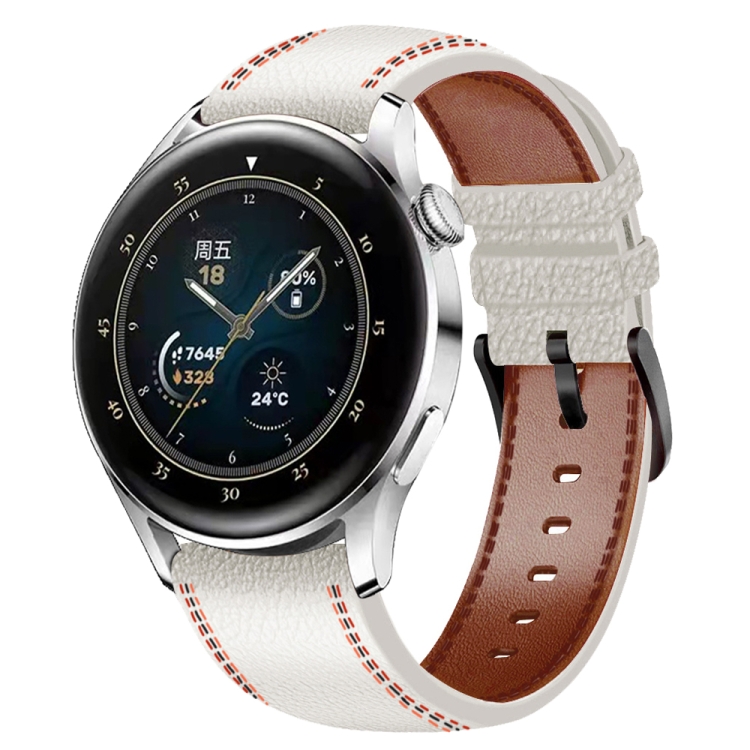 For Samsung Galaxy Watch 3 45mm Sewing Thread Genuine Leather Watch Band(White)
For Samsung Galaxy Watch 3 45mm Sewing Thread Genuine Leather Watch Band(White)