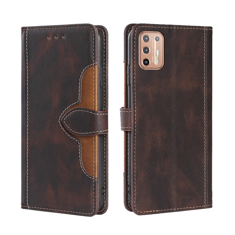 For Motorola Moto G9 Plus Stitching Skin Feel Magnetic Buckle Horizontal Flip PU Leather Case(Brown)
For Motorola Moto G9 Plus Stitching Skin Feel Magnetic Buckle Horizontal Flip PU Leather Case(Brown)