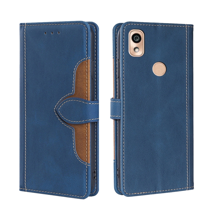For Kyocera KY-51B Stitching Skin Feel Magnetic Buckle Horizontal Flip PU Leather Case(Blue)
For Kyocera KY-51B Stitching Skin Feel Magnetic Buckle Horizontal Flip PU Leather Case(Blue)