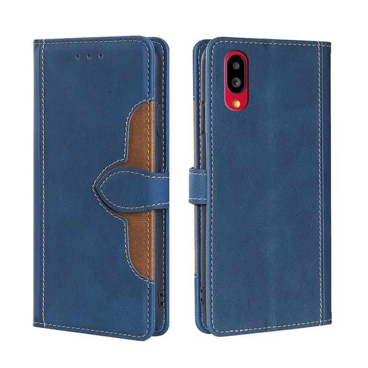 For Sharp Simple Sumaho 6/ A201SH Stitching Skin Feel Magnetic Buckle Horizontal Flip PU Leather Case(Blue)
For Sharp Simple Sumaho 6/ A201SH Stitching Skin Feel Magnetic Buckle Horizontal Flip PU Leather Case(Blue)