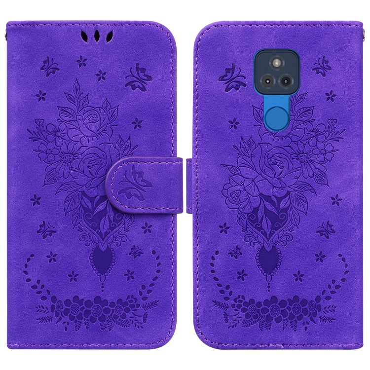 For Motorola Moto G Play 2021 Butterfly Rose Embossed Leather Phone Case(Purple)
For Motorola Moto G Play 2021 Butterfly Rose Embossed Leather Phone Case(Purple)