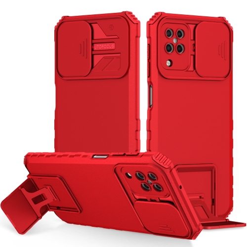 For Samsung Galaxy A12 5G Stereoscopic Holder Sliding Camshield Phone Case(Red)
For Samsung Galaxy A12 5G Stereoscopic Holder Sliding Camshield Phone Case(Red)