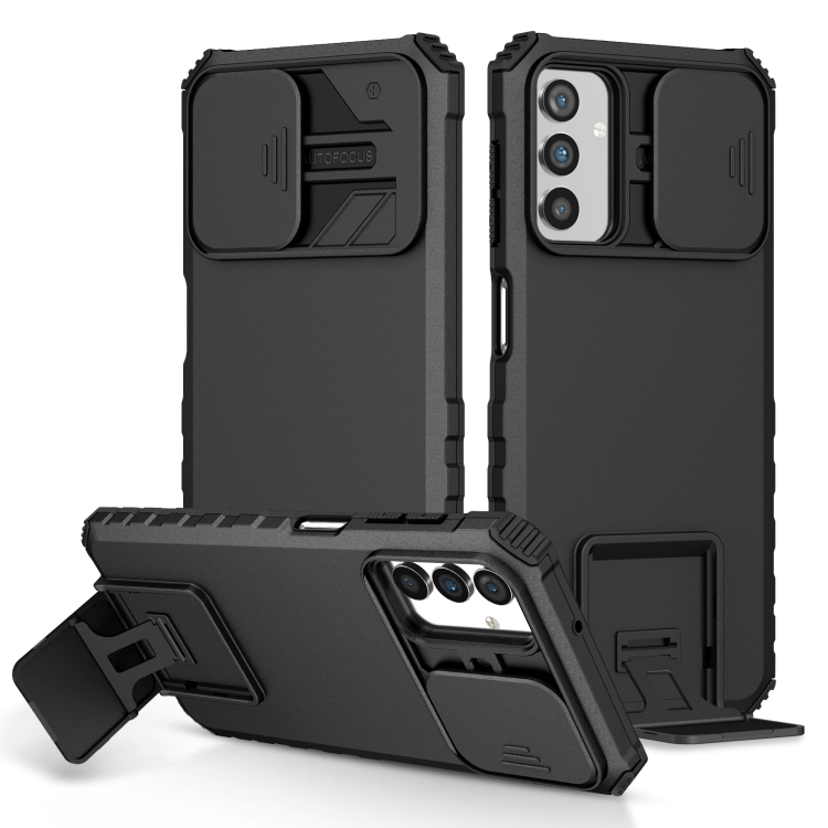 For Samsung Galaxy A13 Stereoscopic Holder Sliding Camshield Phone Case(Black)
For Samsung Galaxy A13 Stereoscopic Holder Sliding Camshield Phone Case(Black)
