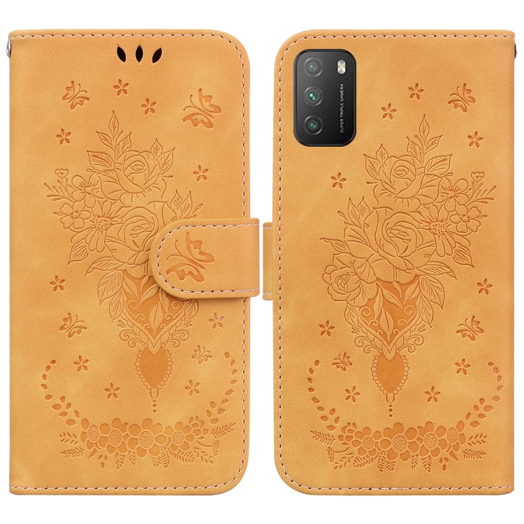 For Xiaomi Poco M3 / Redmi 9 Power Butterfly Rose Embossed Leather Phone Case(Yellow)
For Xiaomi Poco M3 / Redmi 9 Power Butterfly Rose Embossed Leather Phone Case(Yellow)