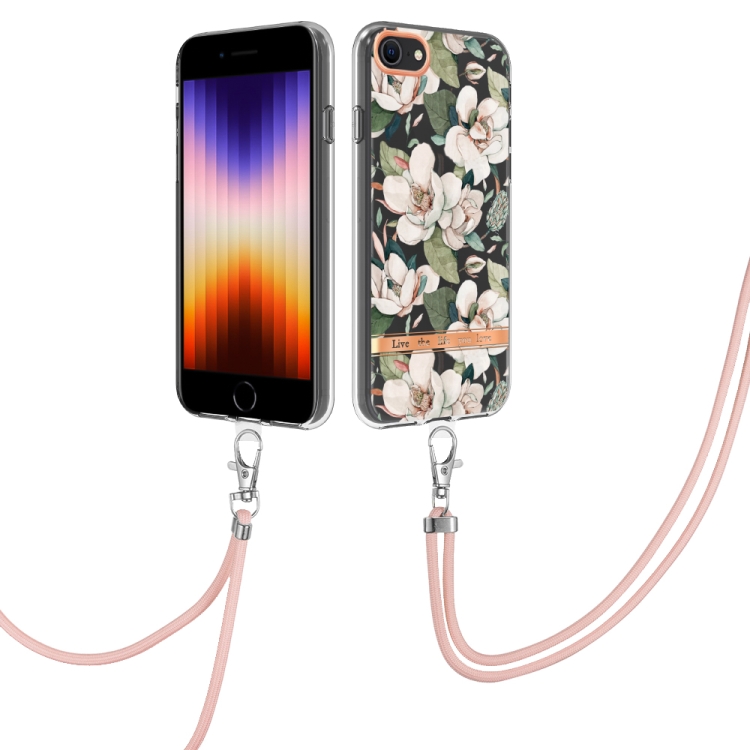For iPhone SE 2022/SE 2020/8/7 Flowers Series TPU Phone Case with Lanyard(Green Gardenia)
For iPhone SE 2022/SE 2020/8/7 Flowers Series TPU Phone Case with Lanyard(Green Gardenia)
