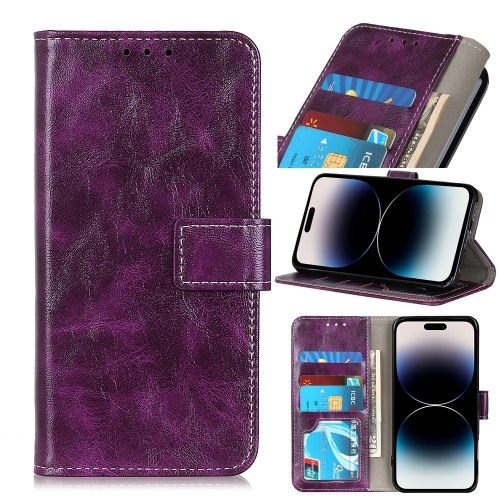 For iPhone 14 Pro Max Retro Crazy Horse Texture Horizontal Flip Leather Phone Case (Purple)
For iPhone 14 Pro Max Retro Crazy Horse Texture Horizontal Flip Leather Phone Case (Purple)