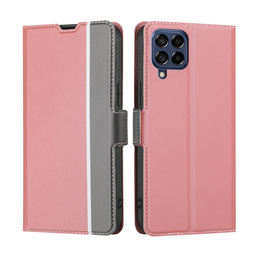 For Samsung Galaxy M53 5G Twill Texture Side Button Leather Phone Case(Pink)
For Samsung Galaxy M53 5G Twill Texture Side Button Leather Phone Case(Pink)