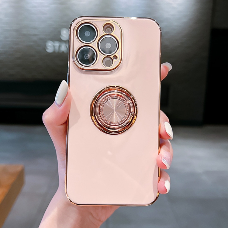 6D Electroplating Silicone Diamond Ring Holder Phone Case For iPhone 13 Pro(Pink)
6D Electroplating Silicone Diamond Ring Holder Phone Case For iPhone 13 Pro(Pink)