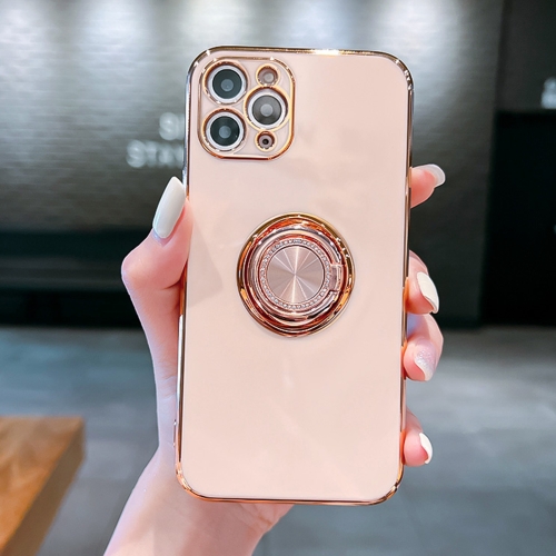 6D Electroplating Silicone Diamond Ring Holder Phone Case For iPhone 11 Pro(Pink)
6D Electroplating Silicone Diamond Ring Holder Phone Case For iPhone 11 Pro(Pink)