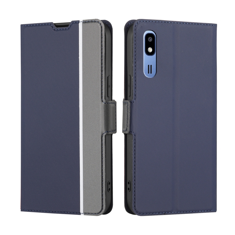 For Samsung Galaxy A2 Core Twill Texture Side Button Leather Phone Case(Blue)
For Samsung Galaxy A2 Core Twill Texture Side Button Leather Phone Case(Blue)