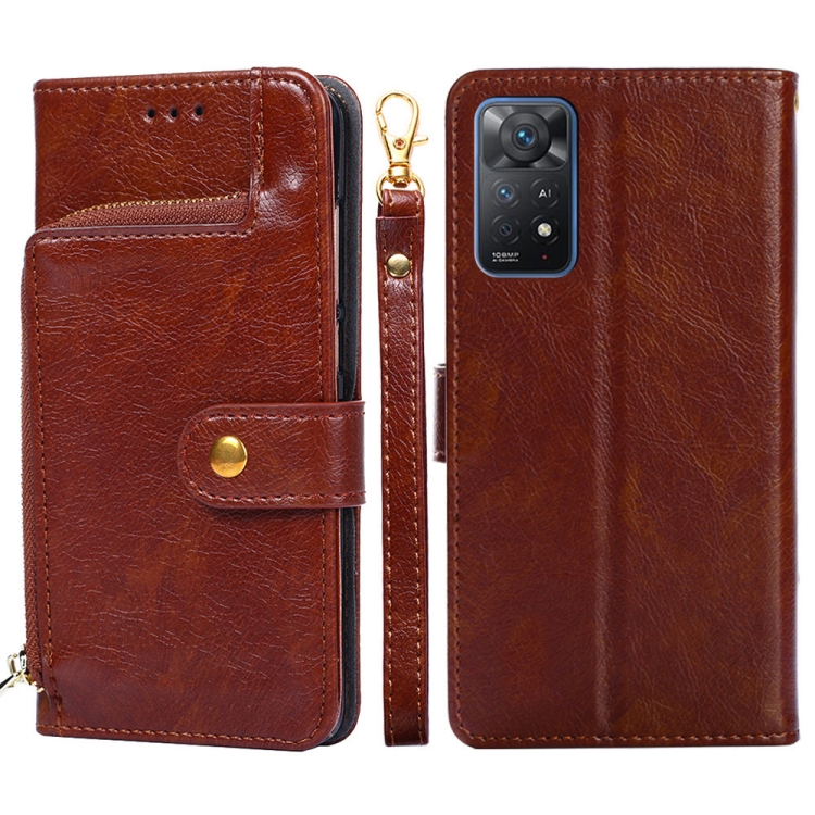 For Xiaomi Redmi Note 11 Pro Global/Redmi Note 11S Pro 5G Global Zipper Bag Leather Phone Case(Brown)
For Xiaomi Redmi Note 11 Pro Global/Redmi Note 11S Pro 5G Global Zipper Bag Leather Phone Case(Brown)