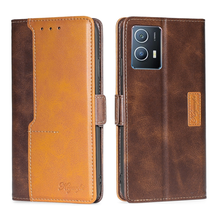 For vivo iQOO U5 5G Contrast Color Side Buckle Leather Phone Case(Dark Brown + Gold)
For vivo iQOO U5 5G Contrast Color Side Buckle Leather Phone Case(Dark Brown + Gold)
