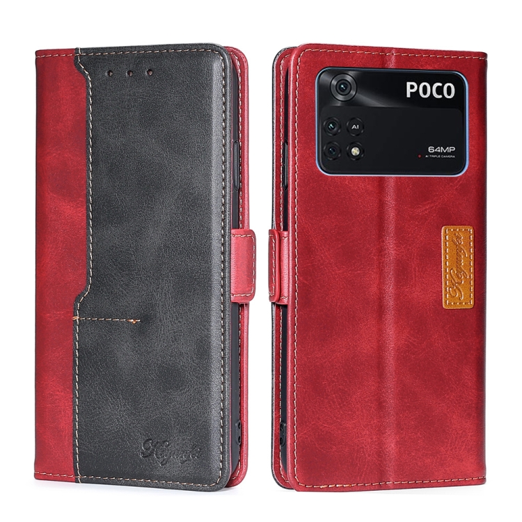For Xiaomi Poco M4 Pro Contrast Color Side Buckle Leather Phone Case(Red + Black)
For Xiaomi Poco M4 Pro Contrast Color Side Buckle Leather Phone Case(Red + Black)