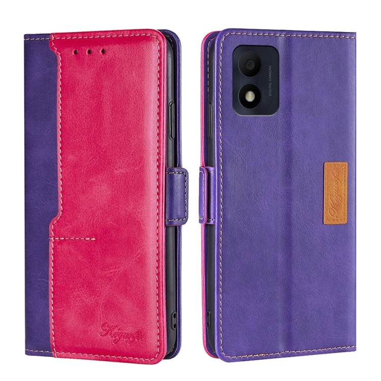 For Alcatel 1B 2022 Contrast Color Side Buckle Leather Phone Case(Purple + Rose Red)
For Alcatel 1B 2022 Contrast Color Side Buckle Leather Phone Case(Purple + Rose Red)
