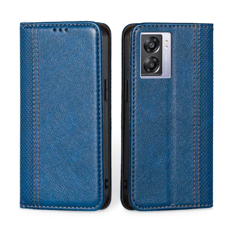 For OPPO A57 5G / Realme Q5i Grid Texture Magnetic Flip Leather Phone Case(Blue)
For OPPO A57 5G / Realme Q5i Grid Texture Magnetic Flip Leather Phone Case(Blue)