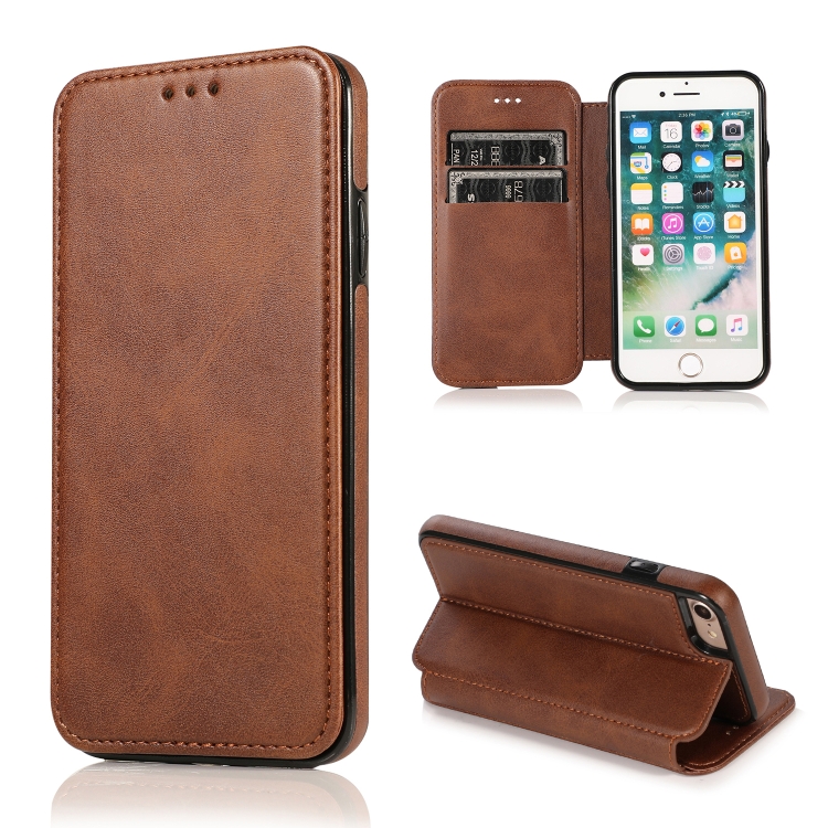 For iPhone SE 2022 / SE 2020 / 8 / 7 Card Slots Flip Leather Phone Case(Brown)
For iPhone SE 2022 / SE 2020 / 8 / 7 Card Slots Flip Leather Phone Case(Brown)