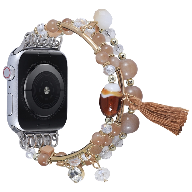 Round Bead Chain Watch Band For Apple Watch Series 7 41mm / 6&SE&5&4 40mm / 3&2&1 38mm(Light Coffee)
Round Bead Chain Watch Band For Apple Watch Series 7 41mm / 6&SE&5&4 40mm / 3&2&1 38mm(Light Coffee)