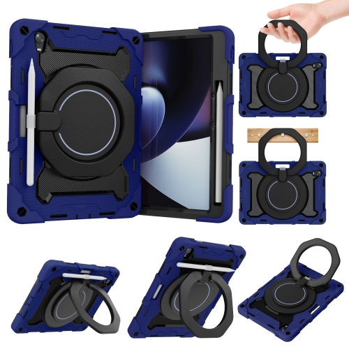 

For OPPO Pad Armor Contrast Color Silicone + PC Tablet Case(Navy Blue)