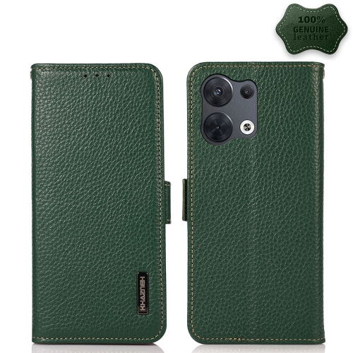 For OPPO Reno8 5G KHAZNEH Side-Magnetic Litchi Genuine Leather RFID Phone Case(Green)
For OPPO Reno8 5G KHAZNEH Side-Magnetic Litchi Genuine Leather RFID Phone Case(Green)