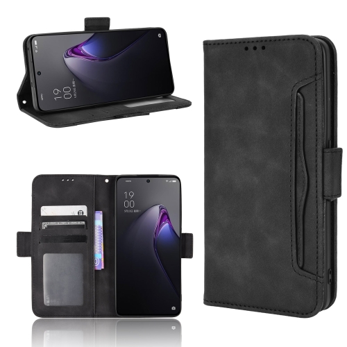 

For OPPO Reno8 5G Skin Feel Calf Pattern Leather Phone Case(Black)