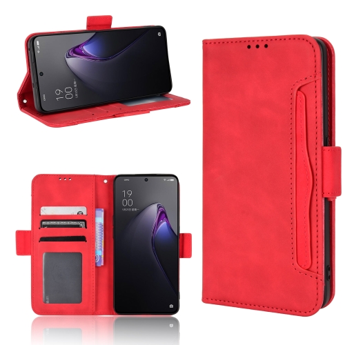 

For OPPO Reno8 Pro+ 5G Skin Feel Calf Pattern Leather Phone Case(Red)
