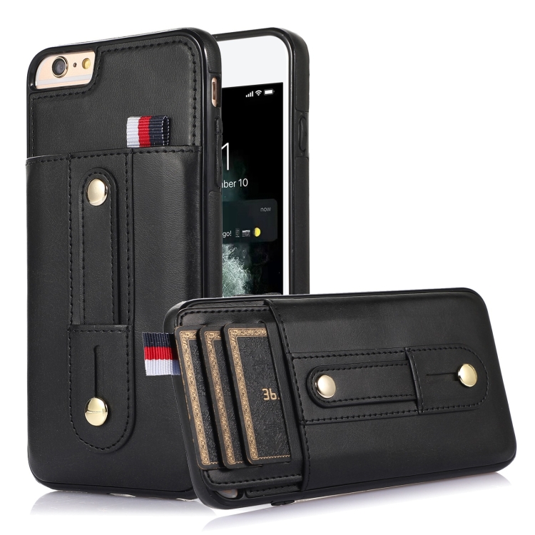 For iPhone SE 2022 / SE 2020 / 8 / 7 Wristband Kickstand Wallet Leather Phone Case(Black)
For iPhone SE 2022 / SE 2020 / 8 / 7 Wristband Kickstand Wallet Leather Phone Case(Black)