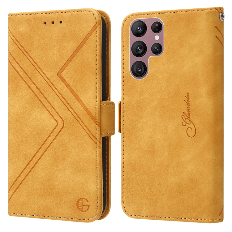 For Samsung Galaxy S22 Ultra 5G RFID Geometric Line Flip Leather Phone Case(Yellow)
For Samsung Galaxy S22 Ultra 5G RFID Geometric Line Flip Leather Phone Case(Yellow)