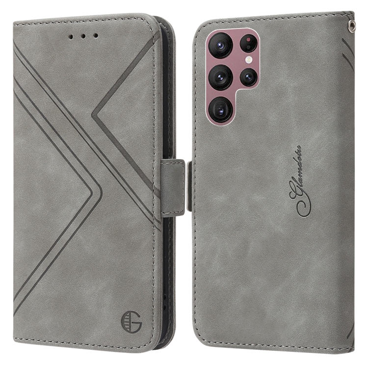 For Samsung Galaxy S22 Ultra 5G RFID Geometric Line Flip Leather Phone Case(Grey)
For Samsung Galaxy S22 Ultra 5G RFID Geometric Line Flip Leather Phone Case(Grey)