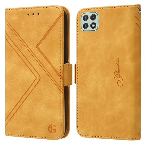 For Samsung Galaxy A22 5G RFID Geometric Line Flip Leather Phone Case(Yellow)
For Samsung Galaxy A22 5G RFID Geometric Line Flip Leather Phone Case(Yellow)