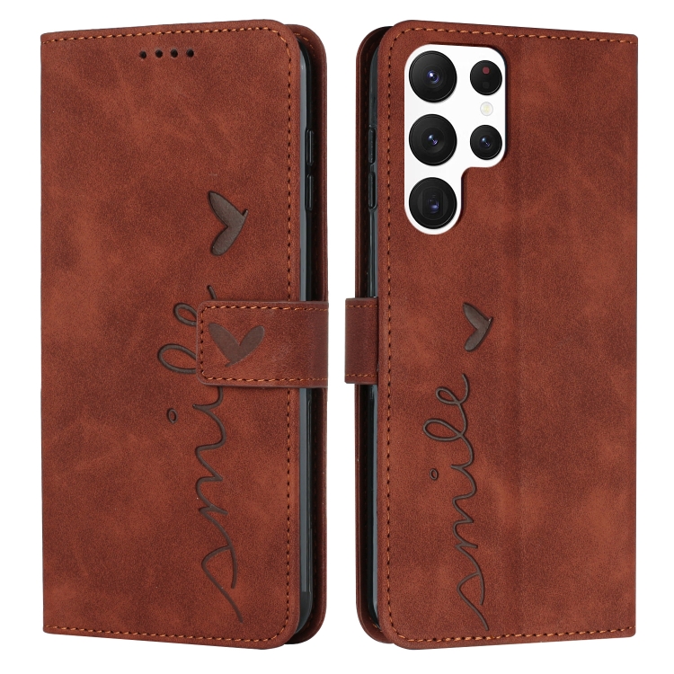 For Samsung Galaxy S22 Ultra Skin Feel Heart Pattern Leather Phone Case(Brown)
For Samsung Galaxy S22 Ultra Skin Feel Heart Pattern Leather Phone Case(Brown)