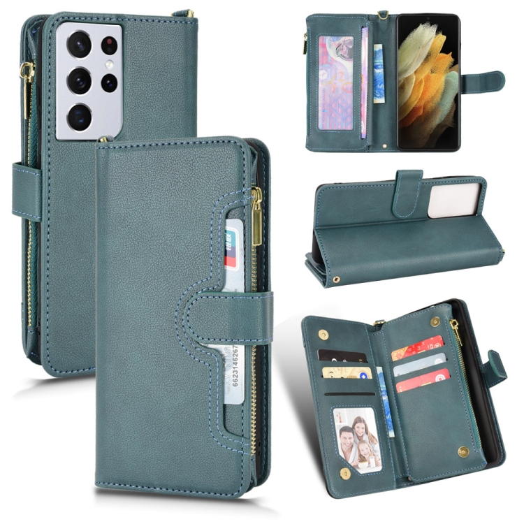 For Samsung Galaxy S21 Ultra 5G Litchi Texture Zipper Leather Phone Case(Green)
For Samsung Galaxy S21 Ultra 5G Litchi Texture Zipper Leather Phone Case(Green)