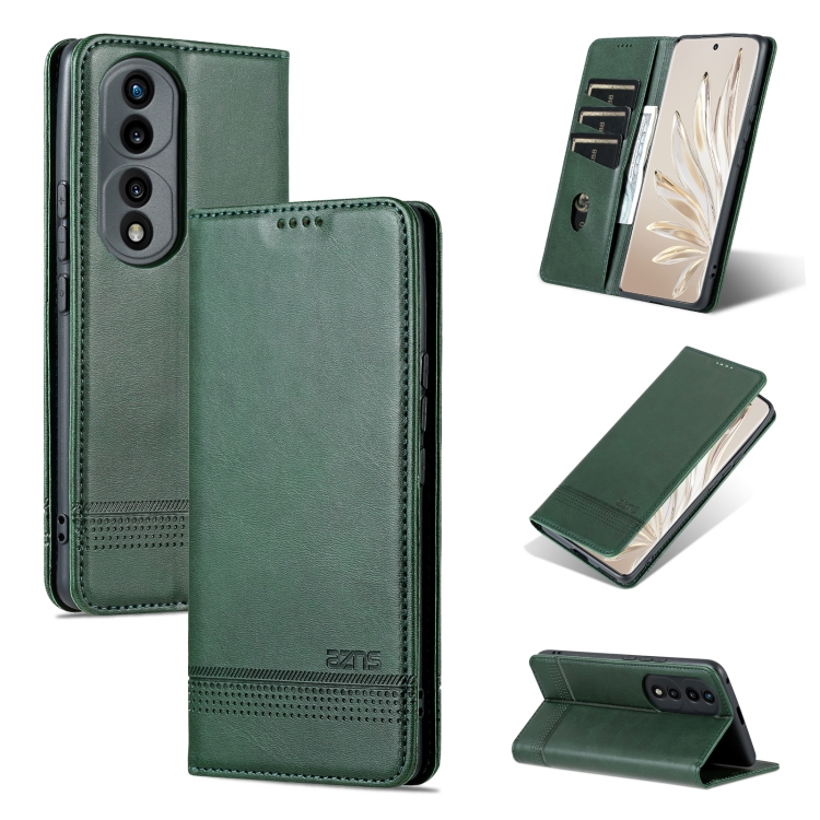For Honor 70 Pro AZNS Magnetic Calf Texture Flip Leather Phone Case(Dark Green)
For Honor 70 Pro AZNS Magnetic Calf Texture Flip Leather Phone Case(Dark Green)