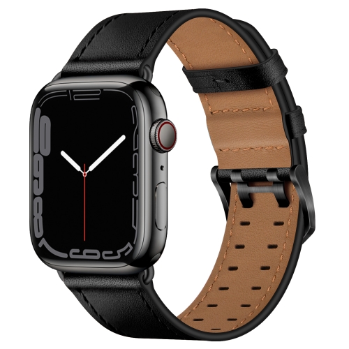 Double Buckles Leather Watch Band For Apple Watch Series 7 45mm / 6&SE&5&4 44mm / 3&2&1 42mm(Black Black Buckle)
Double Buckles Leather Watch Band For Apple Watch Series 7 45mm / 6&SE&5&4 44mm / 3&2&1 42mm(Black Black Buckle)