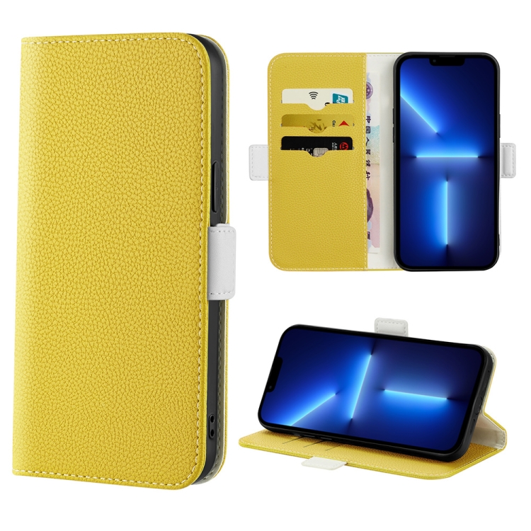 Candy Color Litchi Texture Leather Phone Case For iPhone 13 Pro Max(Yellow)
Candy Color Litchi Texture Leather Phone Case For iPhone 13 Pro Max(Yellow)