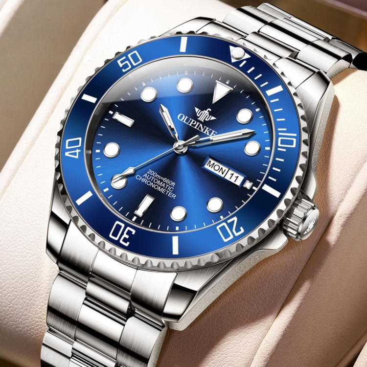 OUPINKE 3205 Steel Band Waterproof Luminous Mechanical Men Watch(Blue)
OUPINKE 3205 Steel Band Waterproof Luminous Mechanical Men Watch(Blue)